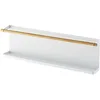 Image de Yamazaki 5475 Tosca Support Mural, Blanc, Acier/Bois, Minimaliste, 62.5 x 9.5 x 18 c m