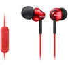 Image de Sony MDR-EX110APR Ecouteurs Intra-auriculaires avec Microphone - Rouge
