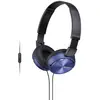 Image de Casque supra-auriculaire filaire supra-aural Sony MDR-ZX310AP micro-casque, pliable bleu