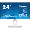 Image de iiyama Ecran Prolite XUB2492HSU-W6, 23,8" Slim, IPS, FHD@100Hz, 0.4ms, 250 CD, 1300:1, Haut-parleurs, HDMI/DP/USB-HUB, 15cm Pied réglable en Hauteur + Pivot, TCO