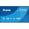 Image de iiyama Prolite LH7575UHS-B2AG Écran d'affichage numérique 75' 4K avec autonomie 24h/24, 7j/7, Android OS, Fonction FailOver de Signal et Un Emplacement Intel® SDM