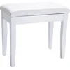 Image de Roland RPB-100WH Banc de Piano Finition Blanc satiné avec Assise Plastique et Compartiment pour partitions-RPB-100WH, Noir