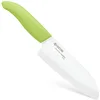 Image de Kyocera FK-140-Wh GR Couteau du Chef Manche Vert Lame Céramique Blanche 14 cm