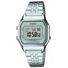 Image de Casio Montre Quartz Unisexe 28.00mm avec Cadran LCD Digitale et Bracelet en Bracelet en Acier Argent LA680WEA-7EF