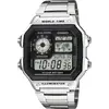 Image de Casio à quartz Montre-bracelet AE-1200WHD-1AVEF (l x H x P) 42.1 x 45 x 12.5 mm Matériau du boîtier=Résine Matériau (bracelet)=acier inoxydable