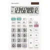 Image de Sharp EL-334W Calculatrice Solaire à 12 Chiffres avec Support Pliable Blanc