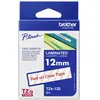 Image de Etiquette Brother TZe, TZ TZe-132 plastique Couleur de ruban: transparent Couleur de police:rouge 12 mm 8 m