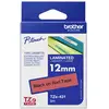Image de Etiquette Brother TZe, TZ TZe-431 PET Couleur de ruban: rouge Couleur de police:noir 12 mm 8 m