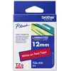 Image de Etiquette Brother TZe, TZ TZe-435 plastique Couleur de ruban: rouge Couleur de police:blanc 12 mm 8 m