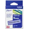 Image de Ruban détiquetage Brother TZe, TZ TZe-521 PET Couleur de ruban: bleu Couleur de police:noir 9 mm 8 m