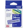 Image de Etiquette Brother TZe, TZ TZe-561 plastique Couleur de ruban: bleu Couleur de police:noir 36 mm 8 m