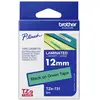 Image de Ruban détiquetage Brother TZe, TZ TZe-731 PET Couleur de ruban: vert Couleur de police:noir 12 mm 8 m