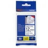 Image de Brother TZe-FA3 | Ruban original Textile Thermocollant |12 mm | Bleu sur fond Blanc | 3M