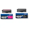 Image de BROTHER TN-423M | Cartouche de Toner Original | Magenta & TN-423BK | Cartouche de Toner Originale | Noir