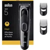 Image de Braun Tondeuse Electrique Homme, à Cheveux, Series 5 HC5530, Noire   Lavable, Batteries Rechargeable, 2 Sabots, 17 Réglages de Longueurs, Lames Affutées et Inusables
