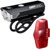 Image de CatEye AMPP 200/VIZ 100 Kit d'éclairage Avant (200 lumens) et arrière (100 lumens) Rechargeable par USB Noir