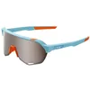 Image de Lunettes vélo 100% S2 - Soft Tact Two Tone - HiPER Silver Mirror Lens turquoise