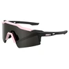 Image de Lunettes vélo 100% Speedcraft SL Soft Tact Desert Pink / Smoke Lens noir