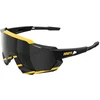Image de Lunettes vélo 100% Speedtrap Soft Tact Hazard / Black Mirror Lens noir