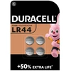 Image de DURACELL LR44 Lot de 4 piles alcalines spéciales 1,5 V A76, jusqu'à 50% de puissance en plus, pour thermomètres numériques / calculatrices / lampes de poche / montres / panneaux de systèmes de sécurité / appareils médicaux, fonctionnement garanti après 5 ans de conservation, prévention des fuites