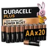 Image de DURACELL Plus Piles AA (Lot de 20)   Piles Alcalines 1,5 V Durent jusqu’à 150 % plus longtemps grâce aux Actifs POWER BOOST Fiable pour vos Appareils du Quotidien Emballage 0 % Plastique   MN1500