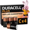 Image de DURACELL Plus Lot de 4 piles C alcalines 1,5 V, durée de vie garantie à 100%, idéales pour les appareils du quotidien, emballage 0% plastique, conservation 10 ans - MN1400