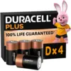 Image de DURACELL Plus D Lot de 4 piles alcalines 1,5 V, durée de vie garantie à 100 %, idéales pour les appareils du quotidien, emballage 0 % plastique, durée de conservation de 10 ans   LR20 MN1300