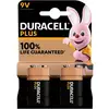 Image de Duracell Plus-9V B2 Pile 6LR61 (9V) alcaline(s) 9 V 2 pc(s)