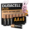 Image de DURACELL Plus Piles AA (Lot de 8)   Piles Alcalines 1,5 V Durent Jusqu’à 150% Plus Longtemps grâce aux Actifs Power Boost Fiable pour Vos Appareils du Quotidien Emballage 0% Plastique   MN1500