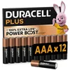 Image de DURACELL Plus Piles AAA (Lot de 12)   Piles Alcalines 1,5 V Durent jusqu’à 100 % plus longtemps grâce aux Actifs POWER BOOST Fiable pour vos Appareils du Quotidien Emballage 0 % Plastique MN2400