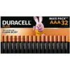 Image de DURACELL Plus Lot de 32 piles AAA alcalines 1,5 V, durent jusqu’à 100 % plus longtemps grâce aux actifs POWER BOOST, fiables pour vos appareils du quotidien, emballage 0 % de plastique, conservation garantie 10 ans - LR03 MN2400