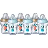 Image de Tommee Tippee Biberons Catch Me Quick, 260 ml, Valve Anti-Colique, Tétine Souple, Lot de 6, Bleus et Violets