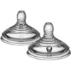Image de Tommee Tippee tétines pour biberon, Natural Start, débit lent, dès la naissance, en forme de sein pour une prise en bouche naturelle, lot de 2