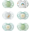 Image de Tommee Tippee Sucette de nuit, 18-36 mois, lot de 6 sucettes phosphorescentes avec capsule de stérilisation réutilisable