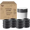 Image de Tommee Tippee Poubelle à Couches Twist & Click Starter-Set,avec12Recharges,Chaque recharge enveloppe plus de100couches ,12recharges=plus de1200couches ,film multicouche antibactérien,Blanc