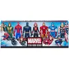 Image de Hasbro Marvel Avengers Titan Hero Series - Multipack de 7 Figurines, 5 Accessoires, Captain America, Black Panther, Black Widow, Loki, Thor, Iron Man et Spider-Man