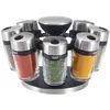 Image de Cole & Mason H121807 Cambridge Carrousel à Épices et Herbes, 8 Pots en Verre, Étagère à Épices, Rotatif 360°, Présentoir à épices, Rangement épices, Pots à épices
