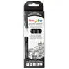 Image de Pentel Pointliner S20P-5 Lot de 5 feutres fins, noirs, imperméables et résistants à la lumière, 0,05-0,8 mm