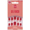 Image de Elegant Touch Polished Colour 24 Nails With Glue Squoval Rich Red