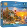 Image de Lighthouse Island | Puzzle de 500 pièces | Puzzle phare de coucher de soleil côtier | Puzzle durable pour adultes | Planche 100 % recyclée de qualité supérieure | Excellent cadeau pour adultes |
