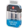 Image de WELDTITE Kit Valve Presta Tubeless - Fiable et Durable - 2 x 55 mm, Noir