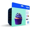 Image de BROTHER - Multipack LC123 4 Cartouches jet d'encre Brother LC123C, LC123M, LC123Y, LC123BK, NOIR