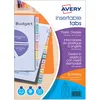 Image de AVERY - Intercalaires à onglets personnalisables et imprimables, 12 touches, Format A4+ (permet de classer des pochettes perforées), En polypropylène coloré translucide