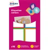 Image de AVERY - Sachet de 16 étiquettes autocollantes ultra-résistantes blanches à bordure colorée. Format 44 x 64 mm