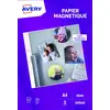 Image de AVERY - 3 Feuilles Papier Magnétique Blanc Personnalisables - Format A4 - Comptaible Machine de Découpe - Impression Jet d’Encre
