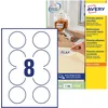 Image de AVERY - 200 Étiquettes Amovibles Rondes Blanches Personnalisables - Format 63,5 mm - Impression Laser et Jet d'Encre