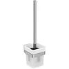 Image de Ideal Standard Ensemble Brosse WC et Support IOM pour Cuvette Toilette Fixation Murale Carré Fixation Mur Chrome Argent E2194AA