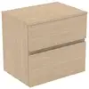 Image de Ideal Standard Finesse Meuble avec plan de toilette l: 60,2 H: 55,8 P: 44 cm, 2 tiroirs, E3422US,