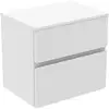 Image de Ideal Standard Finesse Meuble avec plan de toilette l: 60,2 H: 55,8 P: 44 cm, 2 tiroirs, E3422Y1,