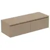 Image de Ideal Standard Finesse Meuble avec plan de toilette l: 140,2 H: 37,8 P: 50,5 cm, 2 tiroirs, E3432UP,